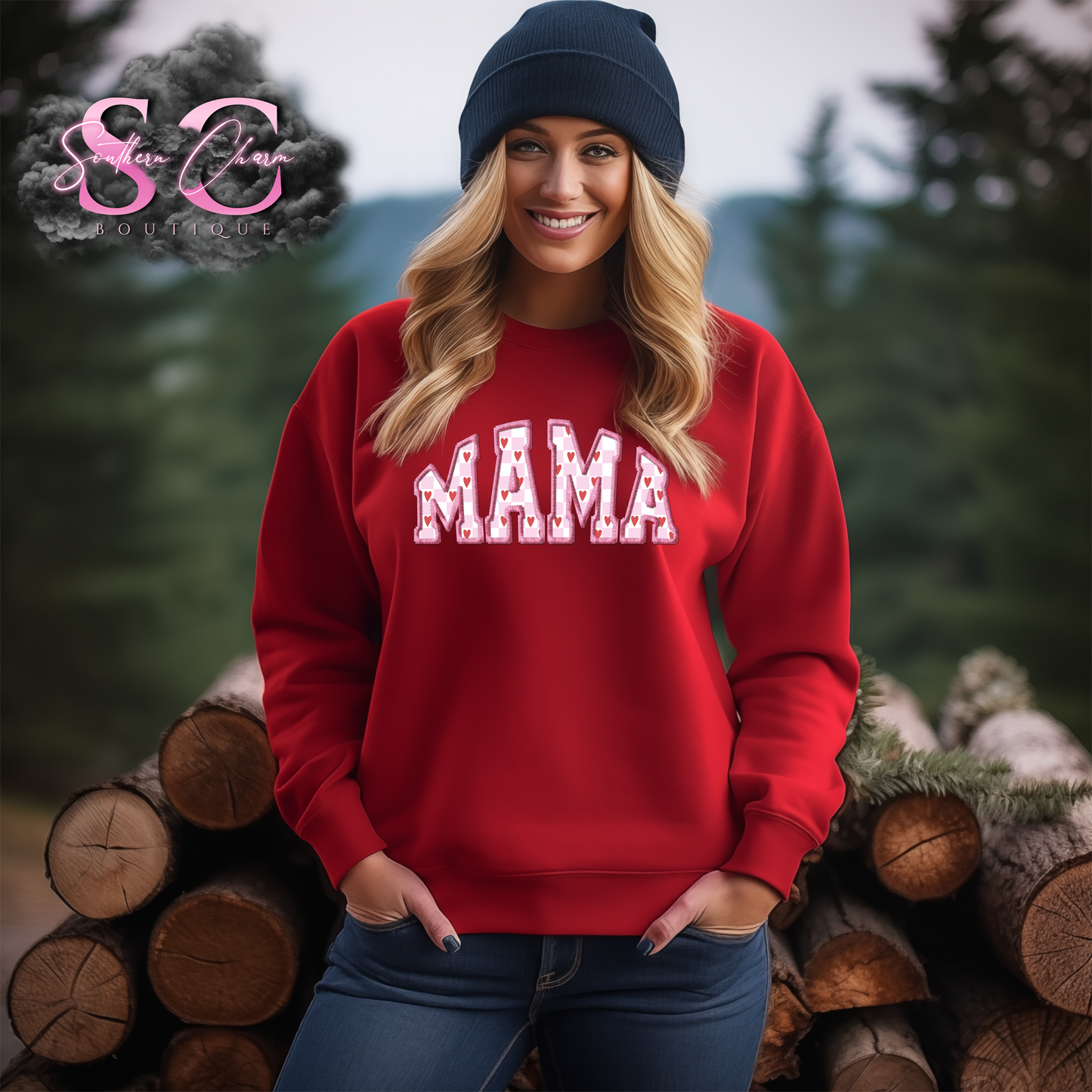 HEART MAMA (Red Crewneck)