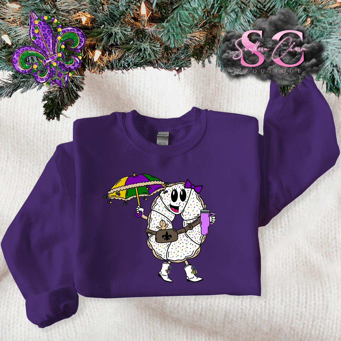MARDI GRAS KING CAKE (Purple Tee)