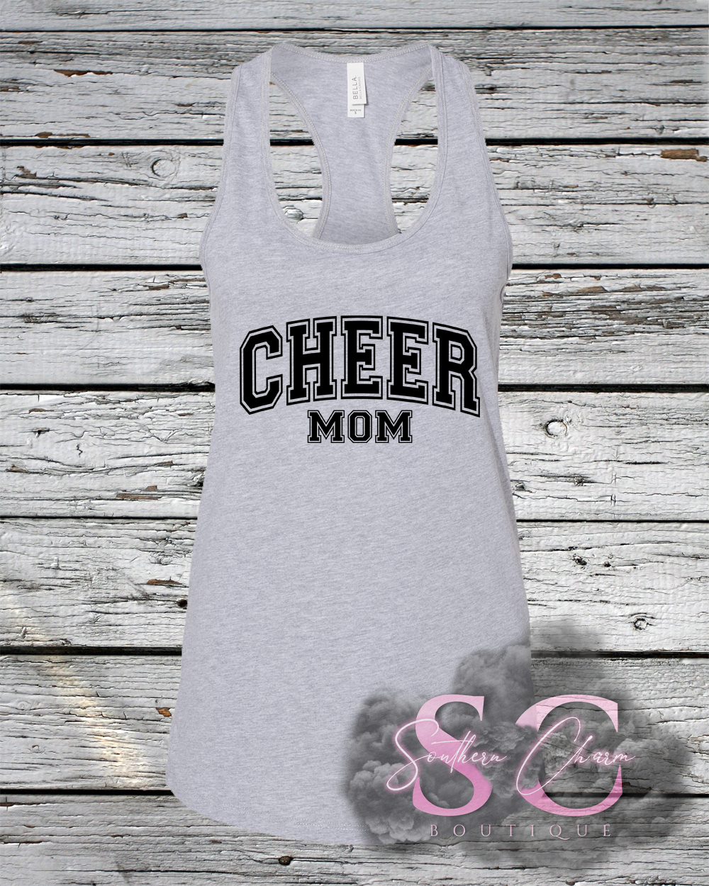 CHEER MOM TANK (GREY)