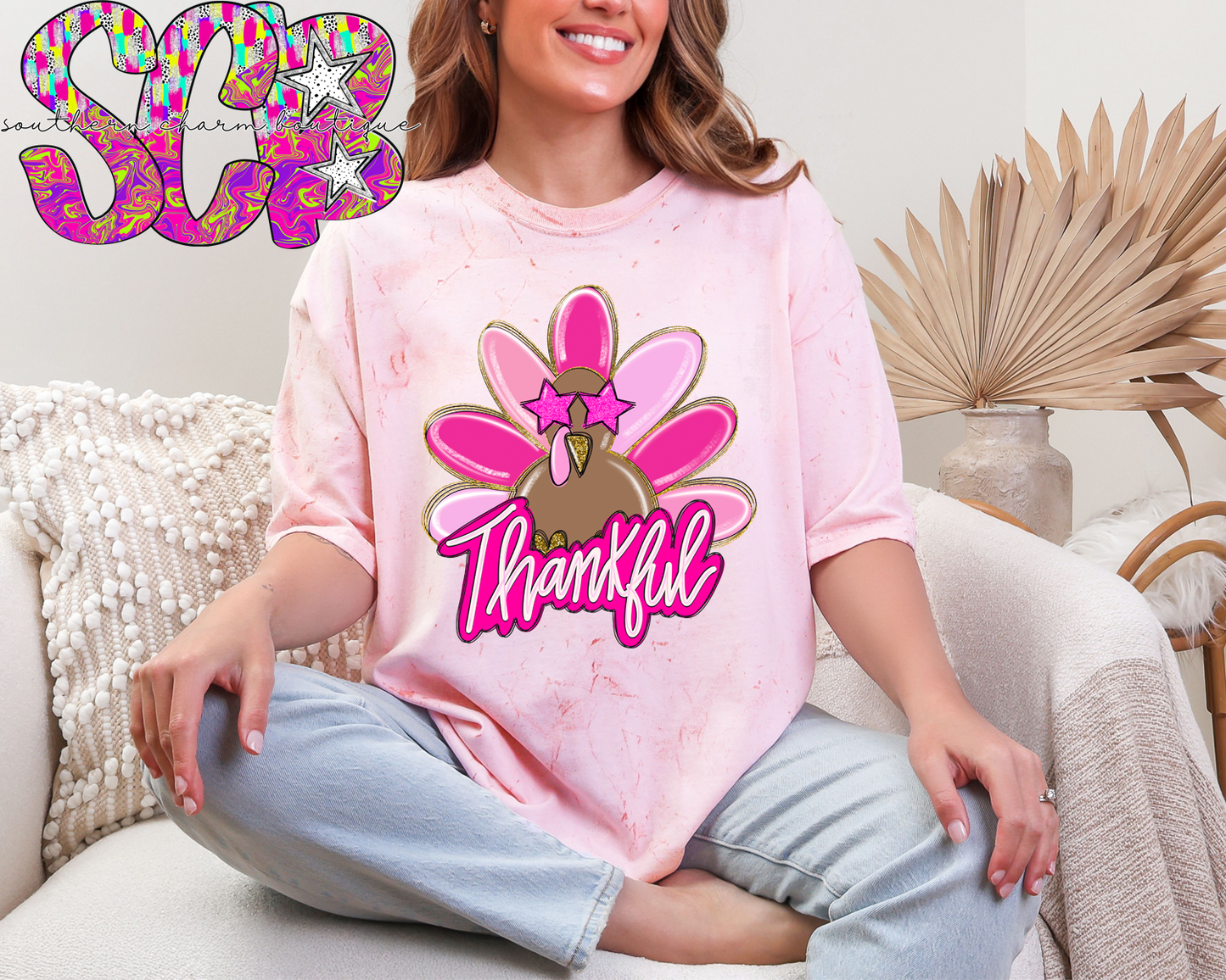 Pink Thankful Turkey