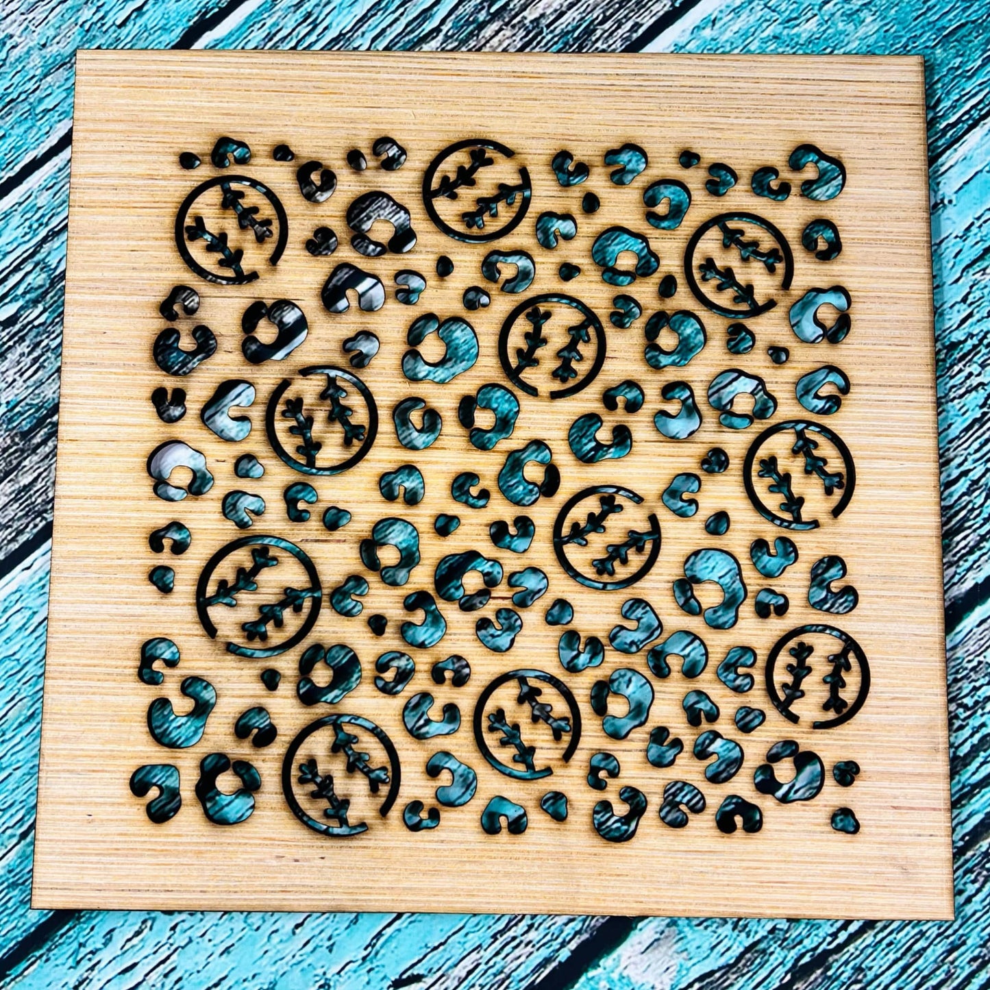 Baseball or Softball/Leopard Stencil