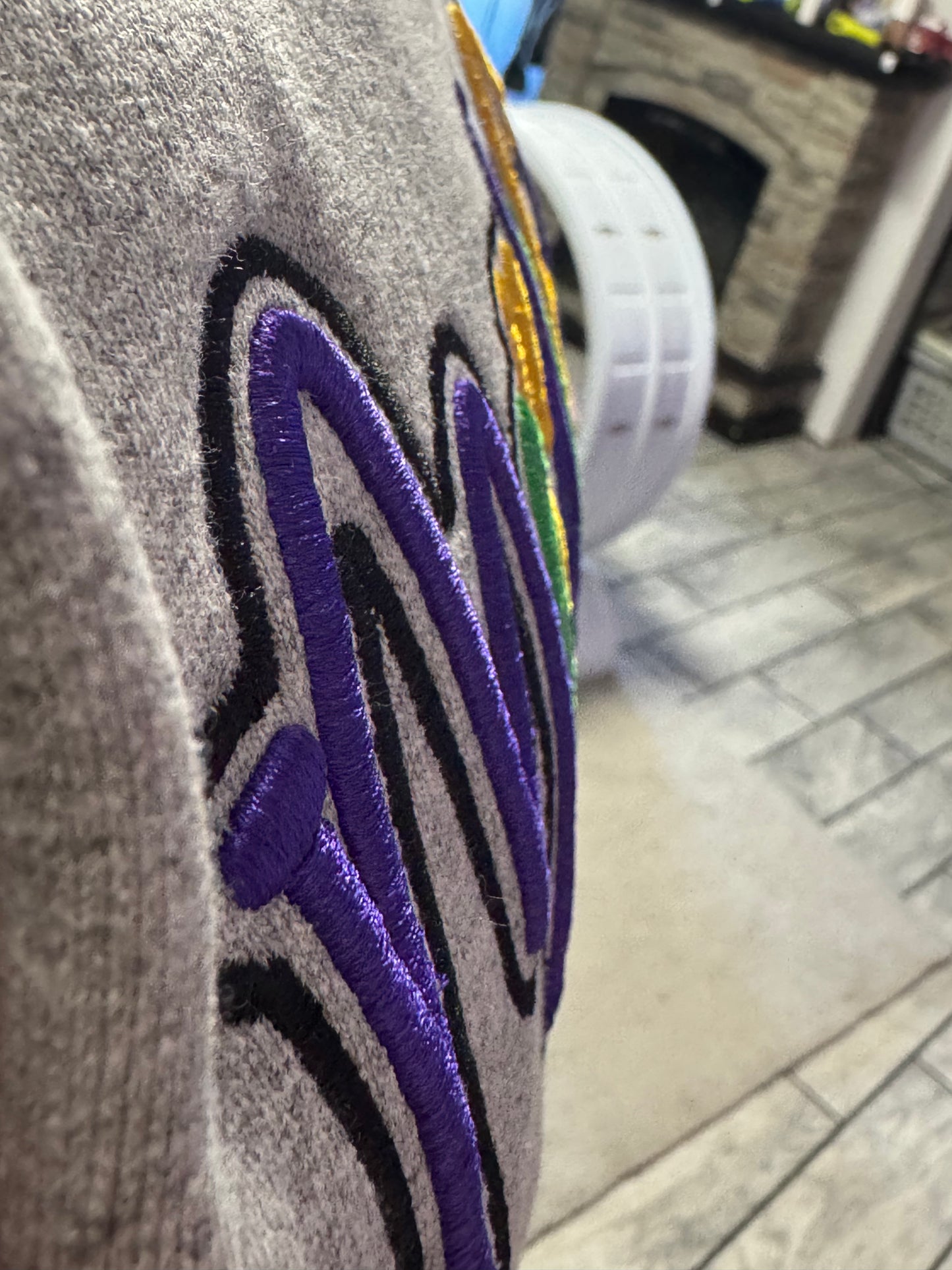 Mardi Gras 3D Puff Embroidery Sweatshirt