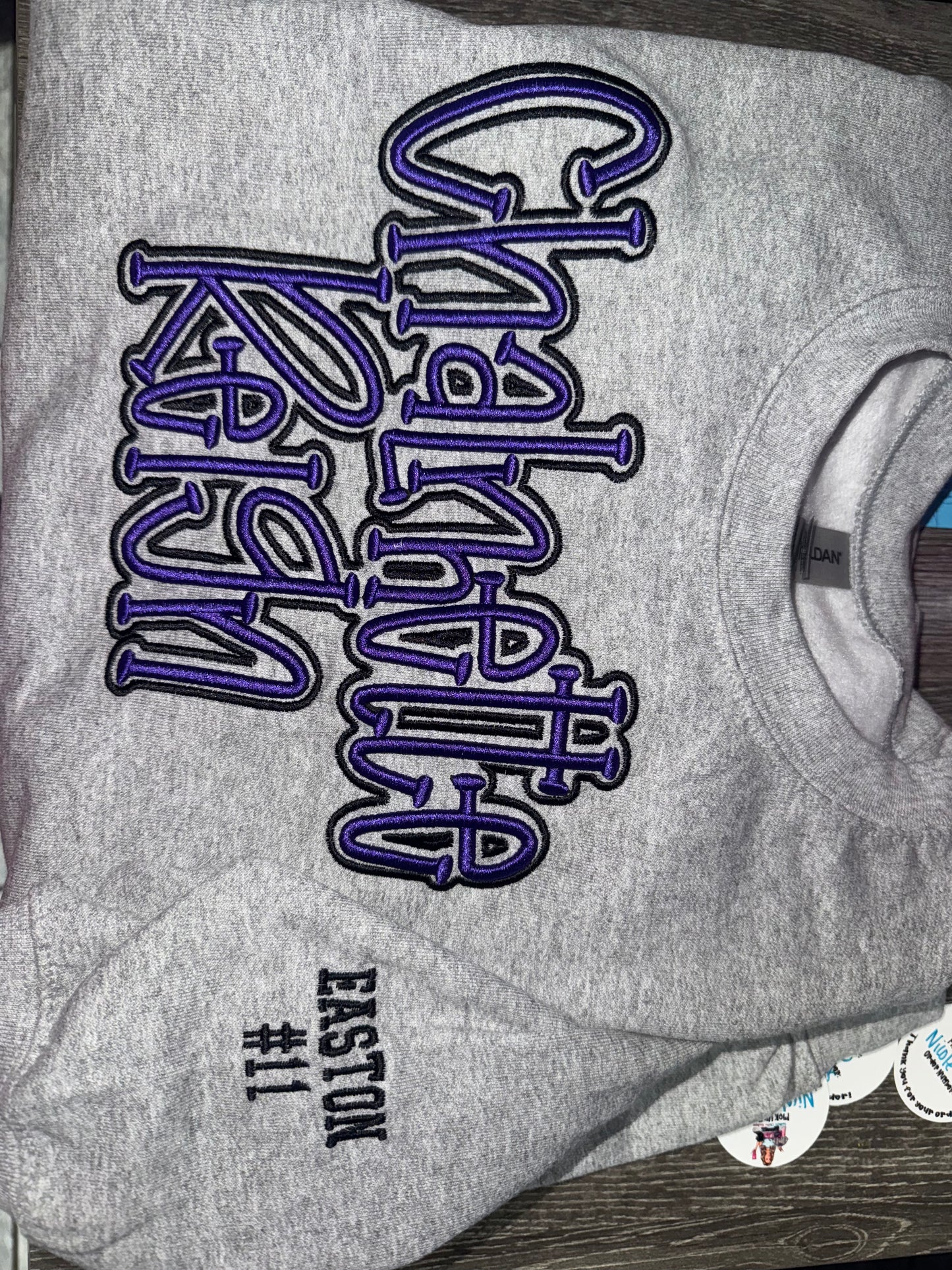 Chalmette Reign Puff Embroidered Crewneck