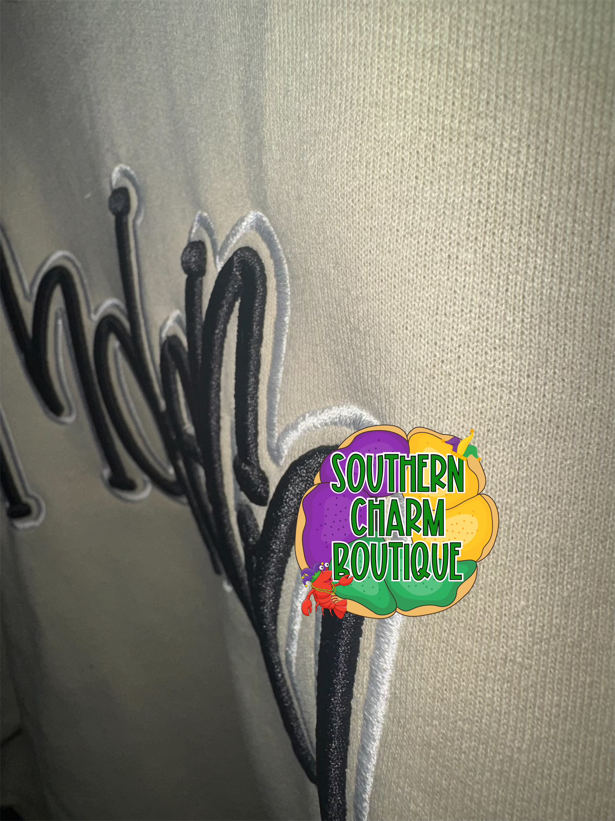 Modern Puff Embroidered Crewneck