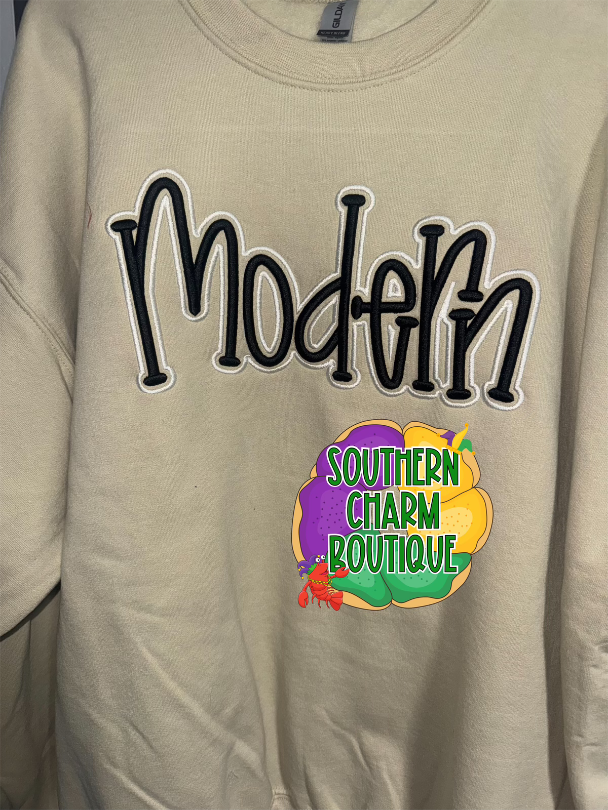 Modern Puff Embroidered Crewneck