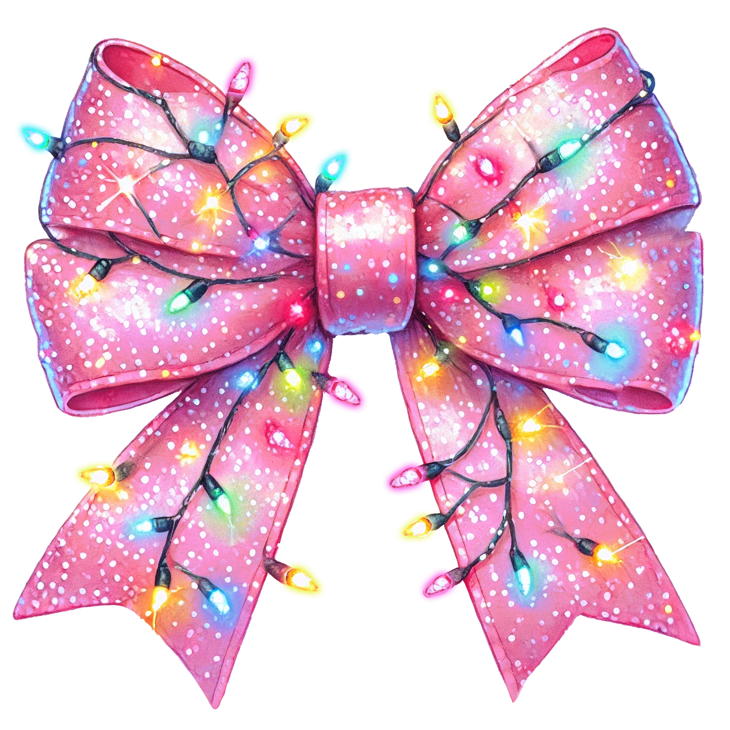 Pink Bow With Lights