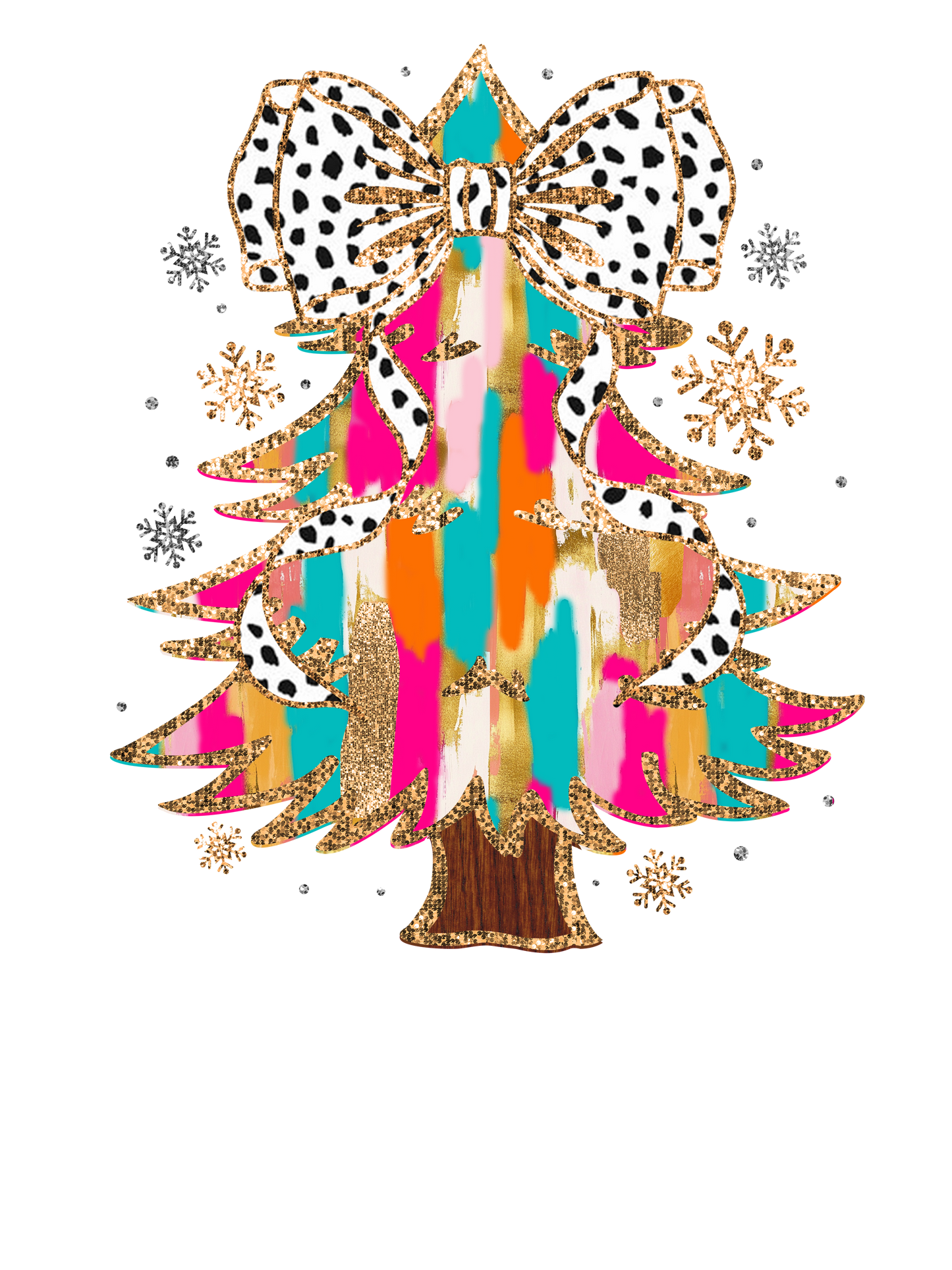 Brushstroke Christmas Tree (Pink)