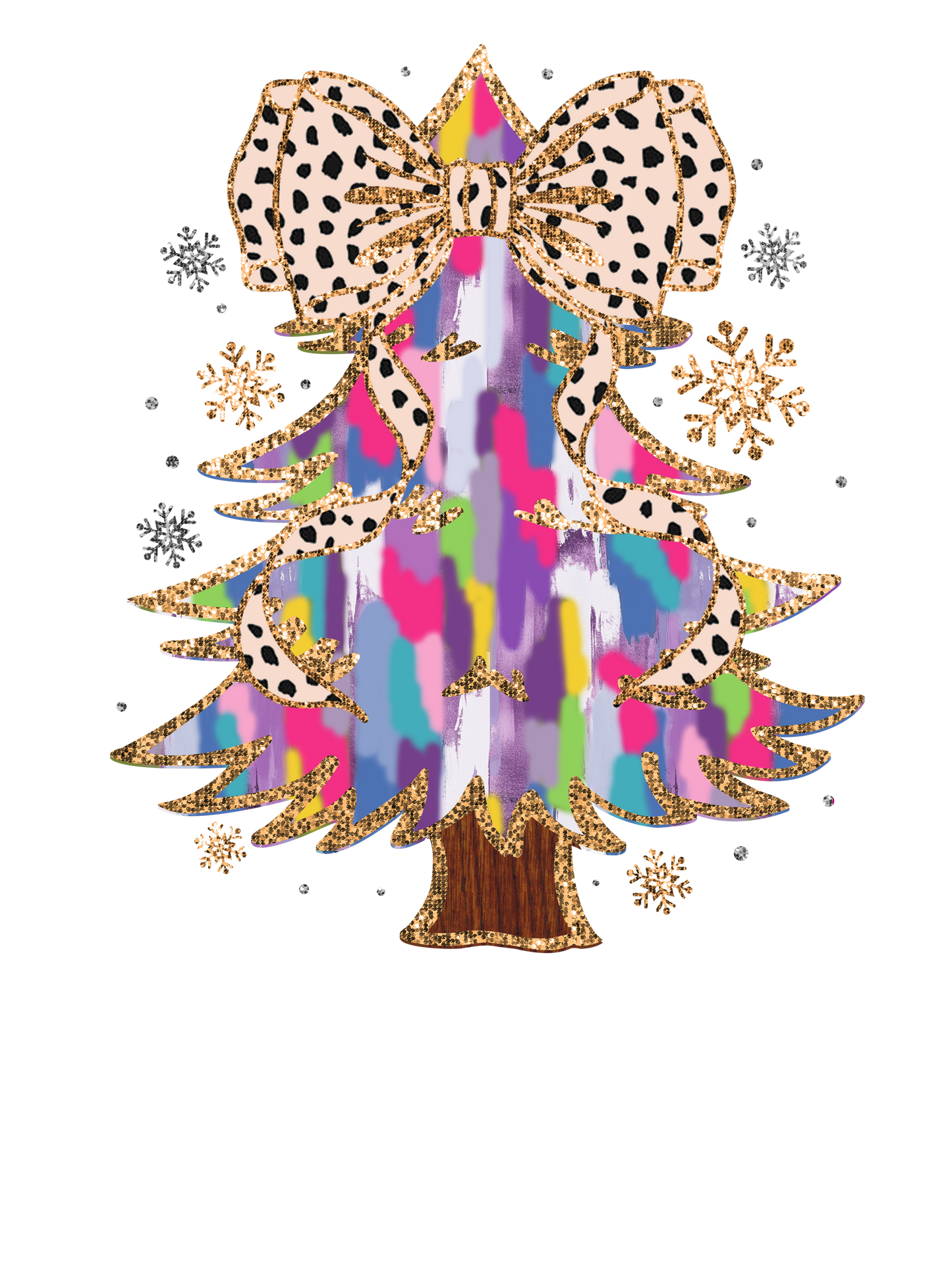 Brushstroke Christmas Tree (Purple)