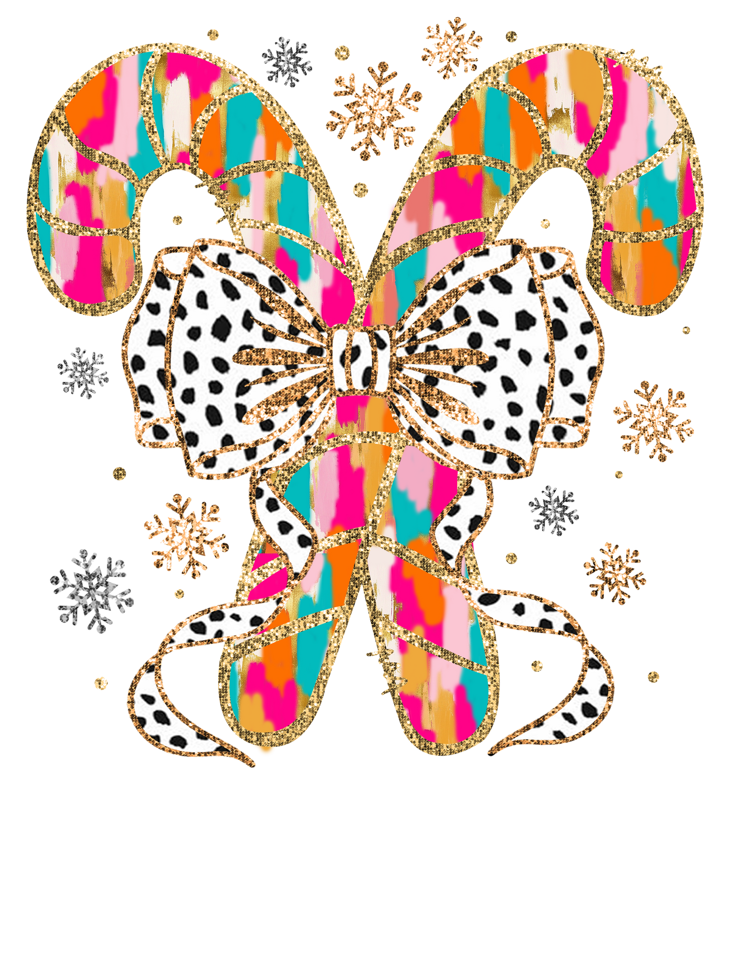 Brushstroke Candy Cane Tree (Pink)