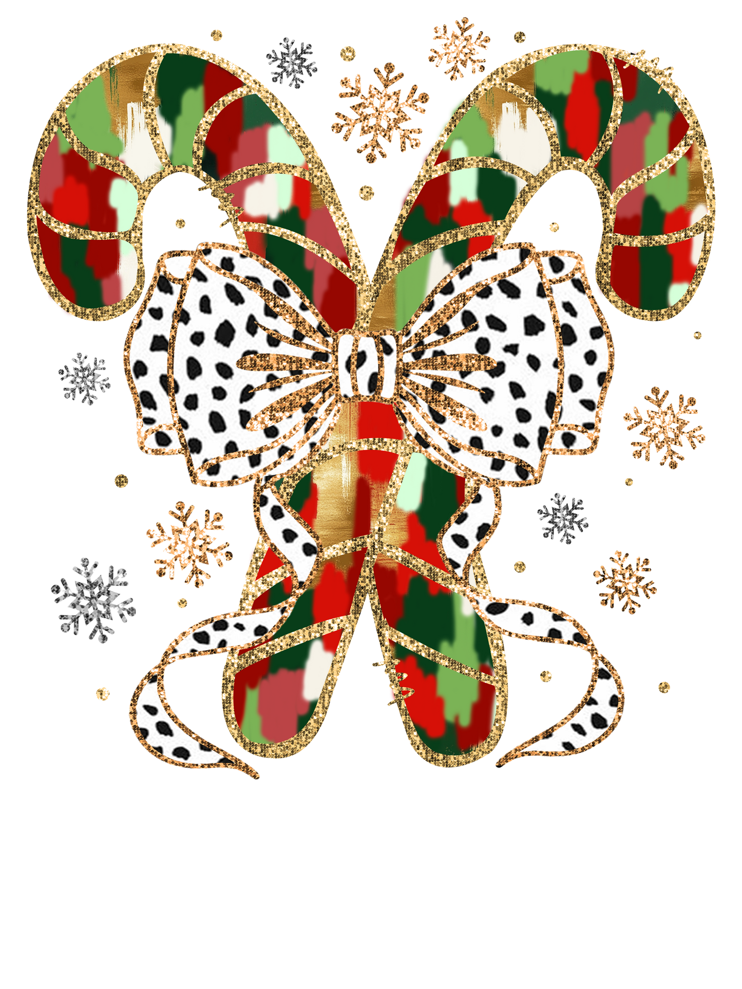 Brushstroke Candy Cane Tree (Red/Green)