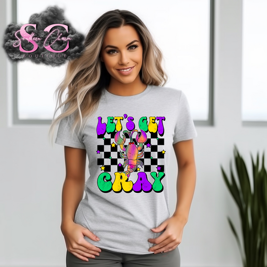 LET'S GET CRAY MARDI GRAS (Ash Tee)