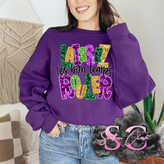 LAISSEZ ROULER (Purple Tee/Crewneck)