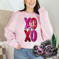 XOXO FAUX SEQUIN (Light Pink Tee/Crewneck)
