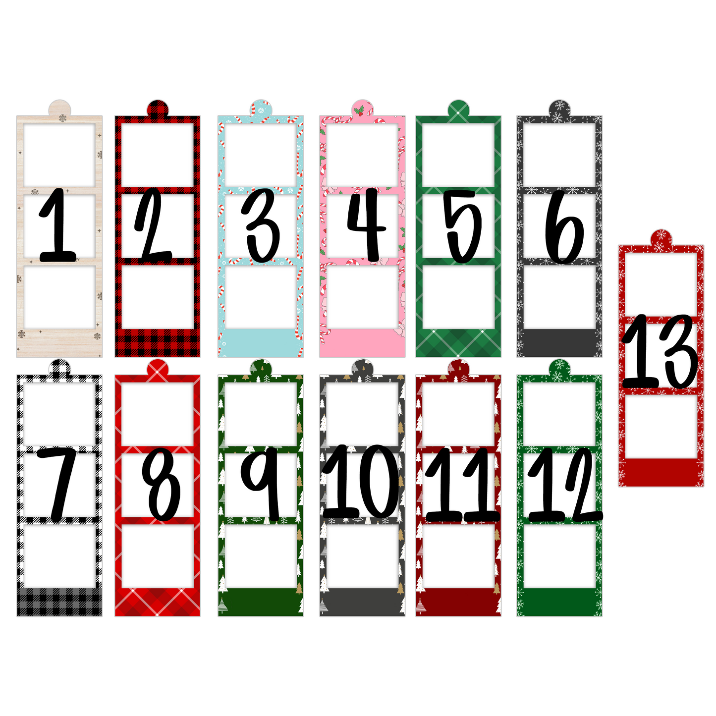 Photo Strip Ornament (Three Photos)