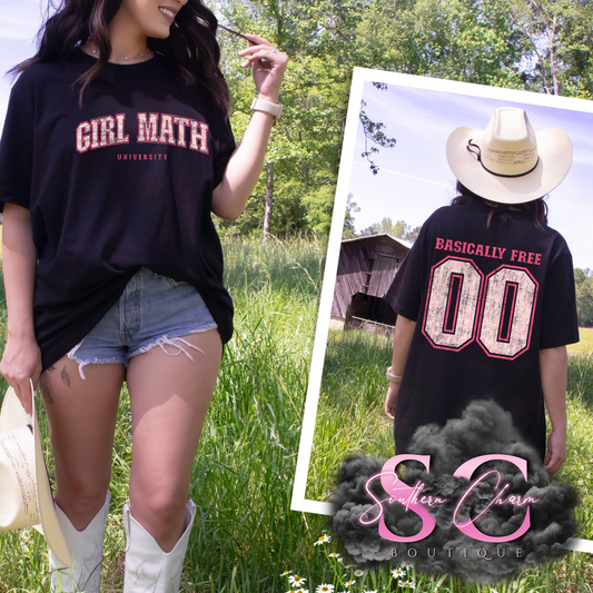 GIRL MATH U (Black Tee/Crewneck)