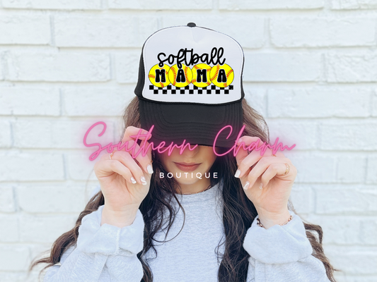 Softball MAMA Faux Hat Patch