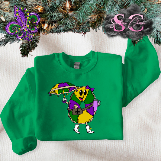 MARDI GRAS KING CAKE (Green Tee)