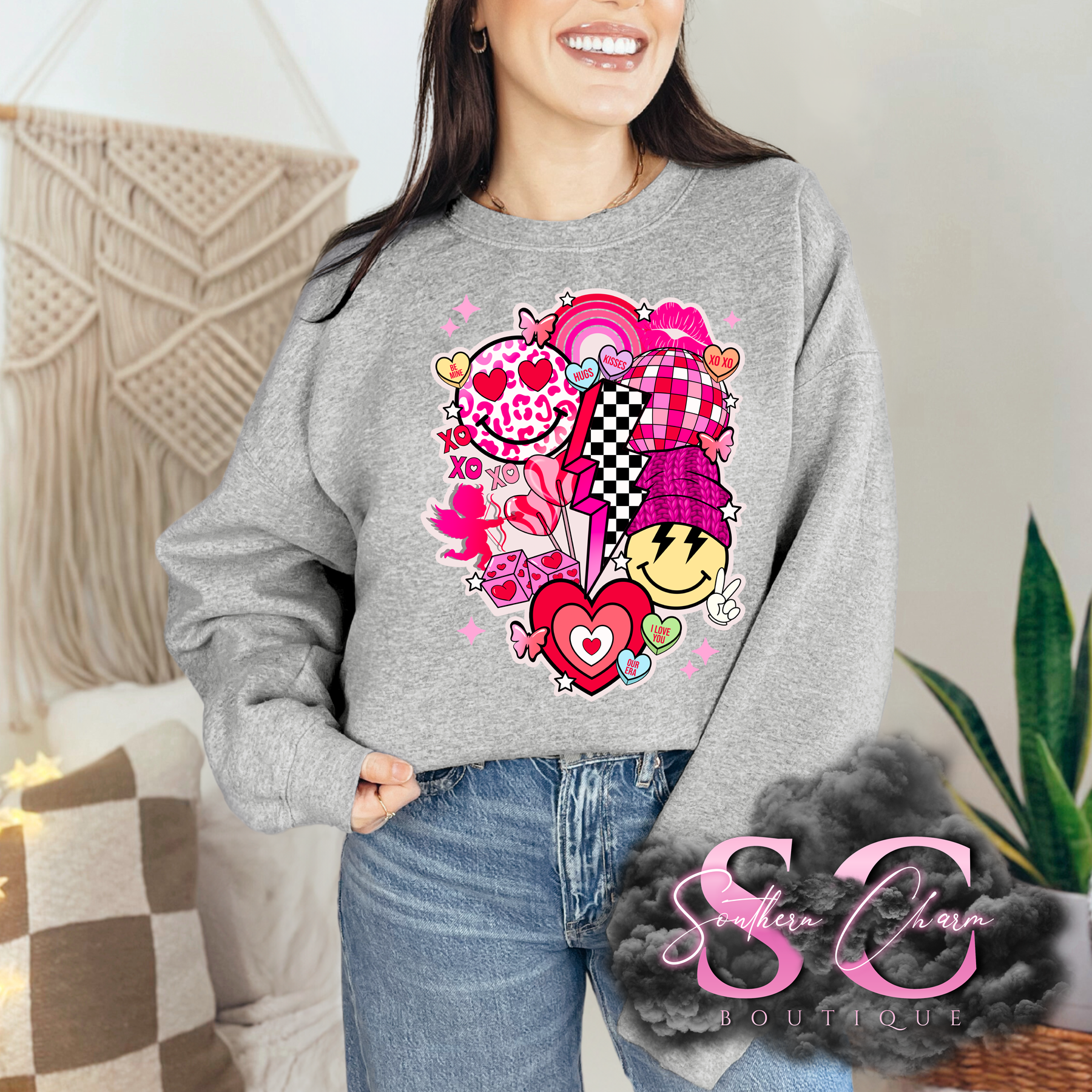 RETRO VALENTINE (Sport Grey Tee/Crewneck)