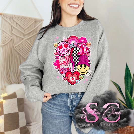 RETRO VALENTINE (Sport Grey Tee/Crewneck)