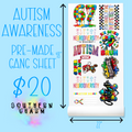 Pre-Made Autism Awareness Gang Sheet
