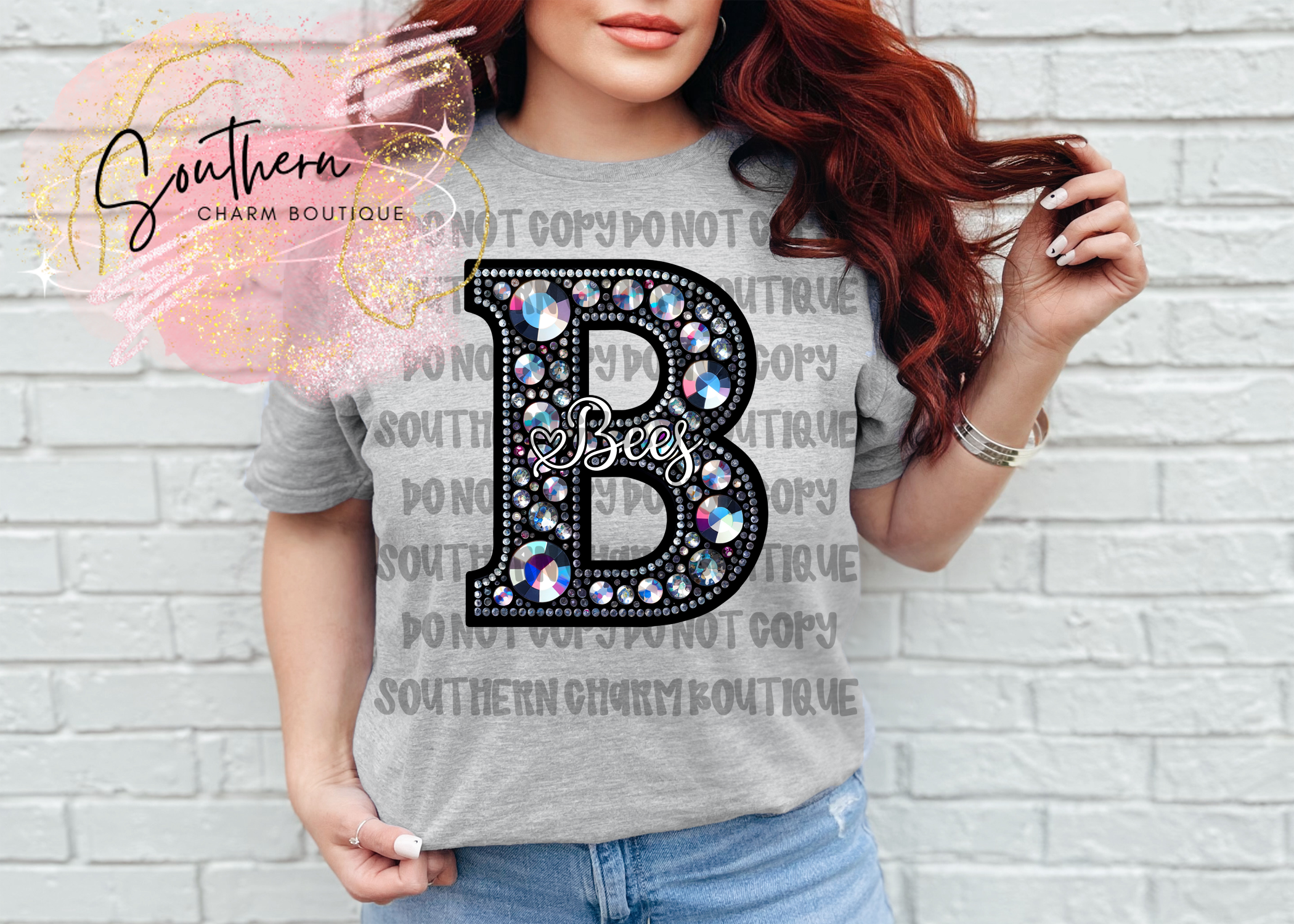 B Bees Rhinestone