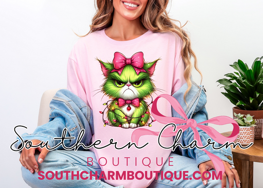 Grinchy Cat Tee (Adult)