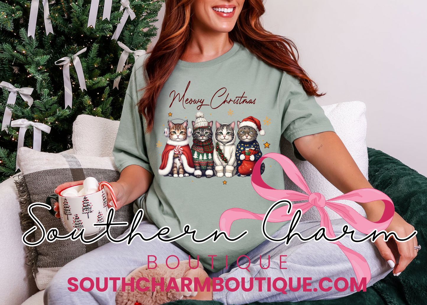 Meowy Christmas Tee (Adult)