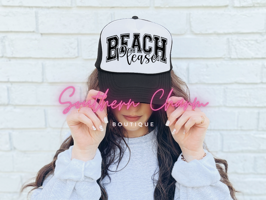 Beach Please Faux Hat Patch