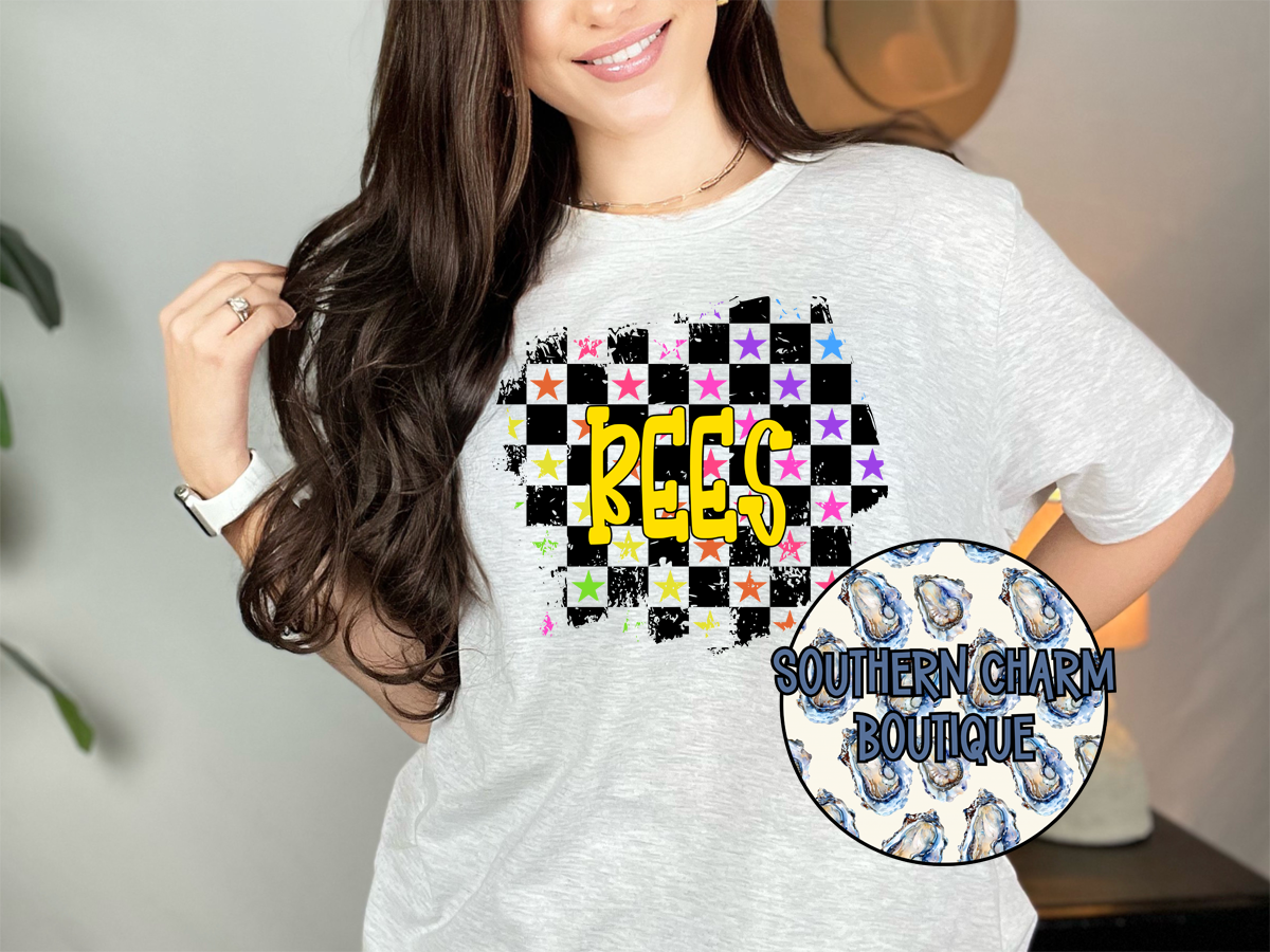 Retro Checkered Bees