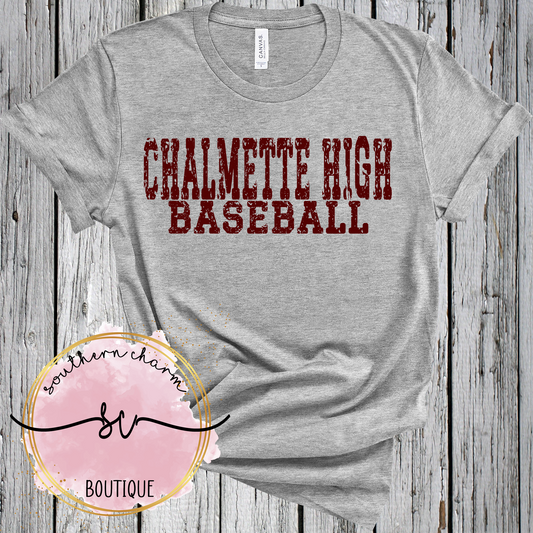 Chalmette High Baseball Grunge