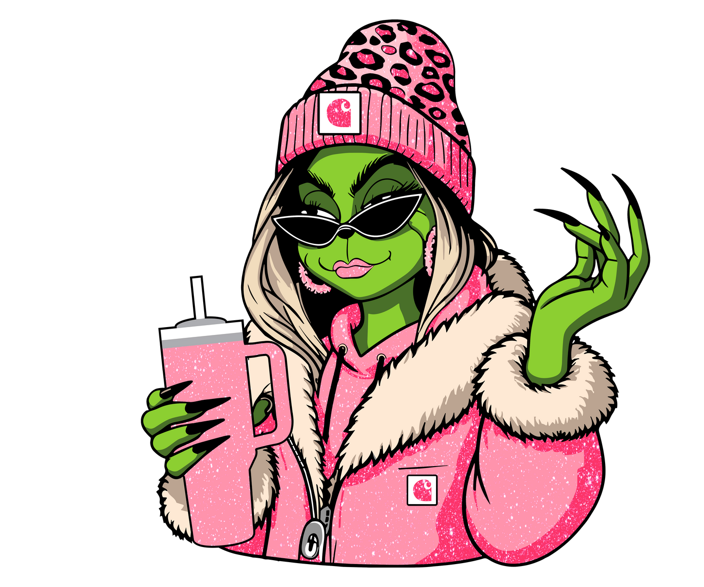 Pink Grinch Girl