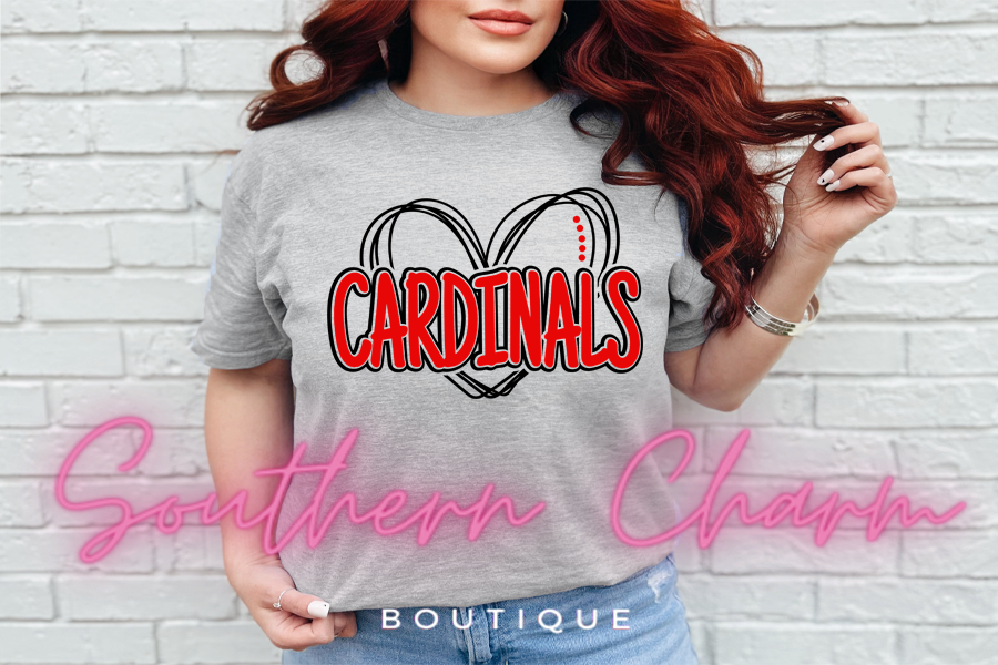 Cardinals Spirit Tees (Heart)