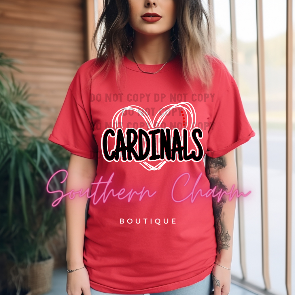 Cardinals Spirit Tees (Heart)