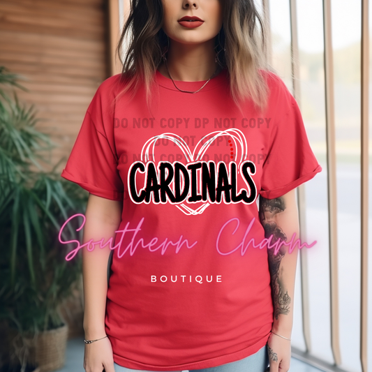 Cardinals Spirit Tees (Heart)