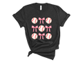 Baseball & Bows (Heather Dark Grey)