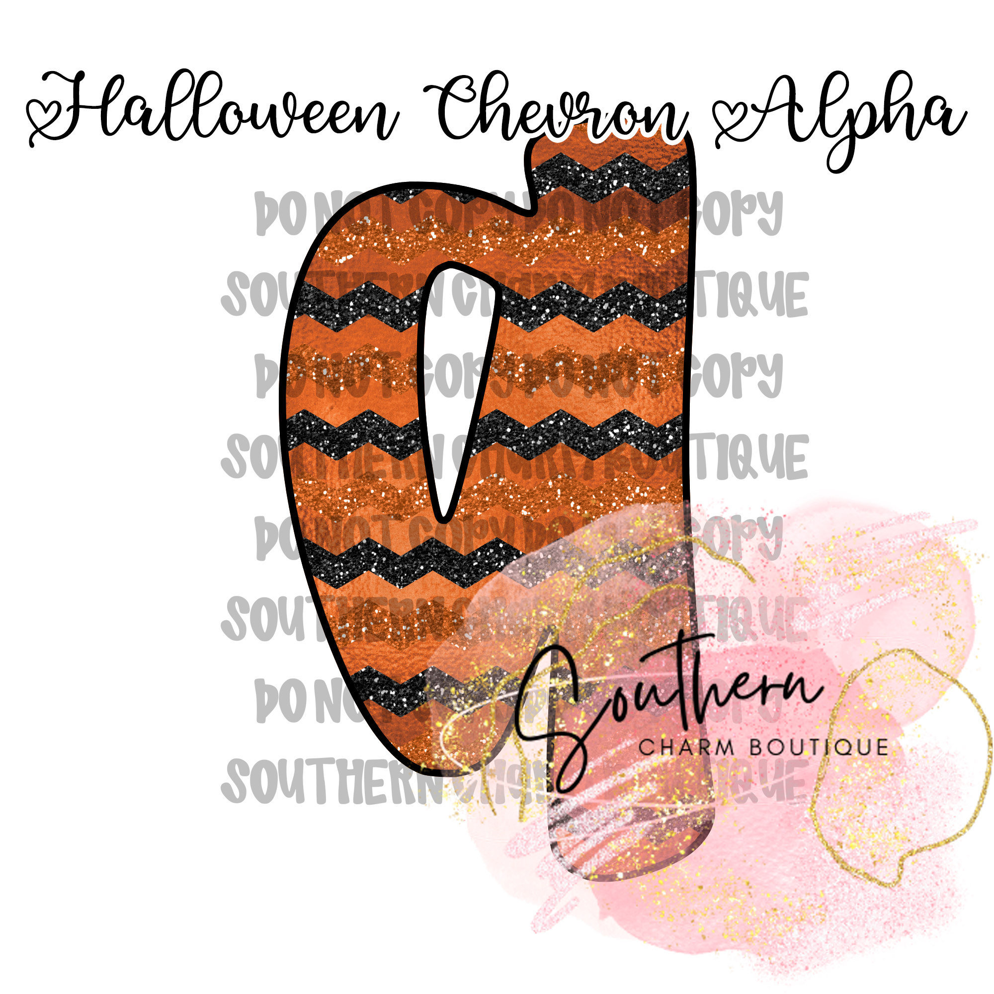 Halloween Chevron Alpha