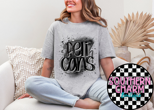 Black Airbrush Pelicans