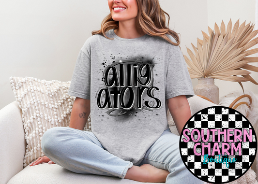 Black Airbrush Alligators