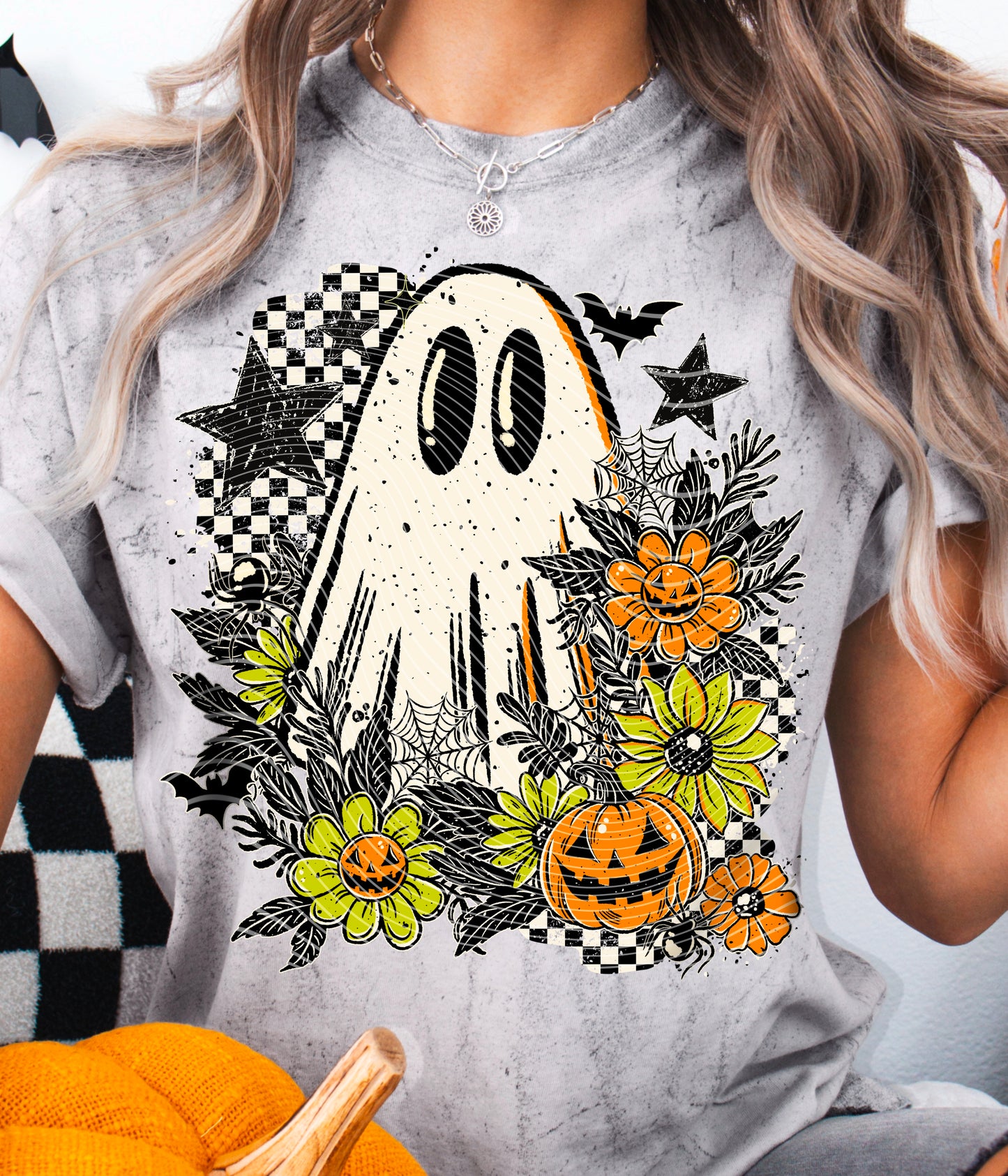 Grunge Floral Ghost