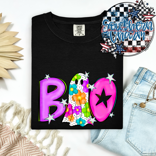 Retro Floral Ghost Boo