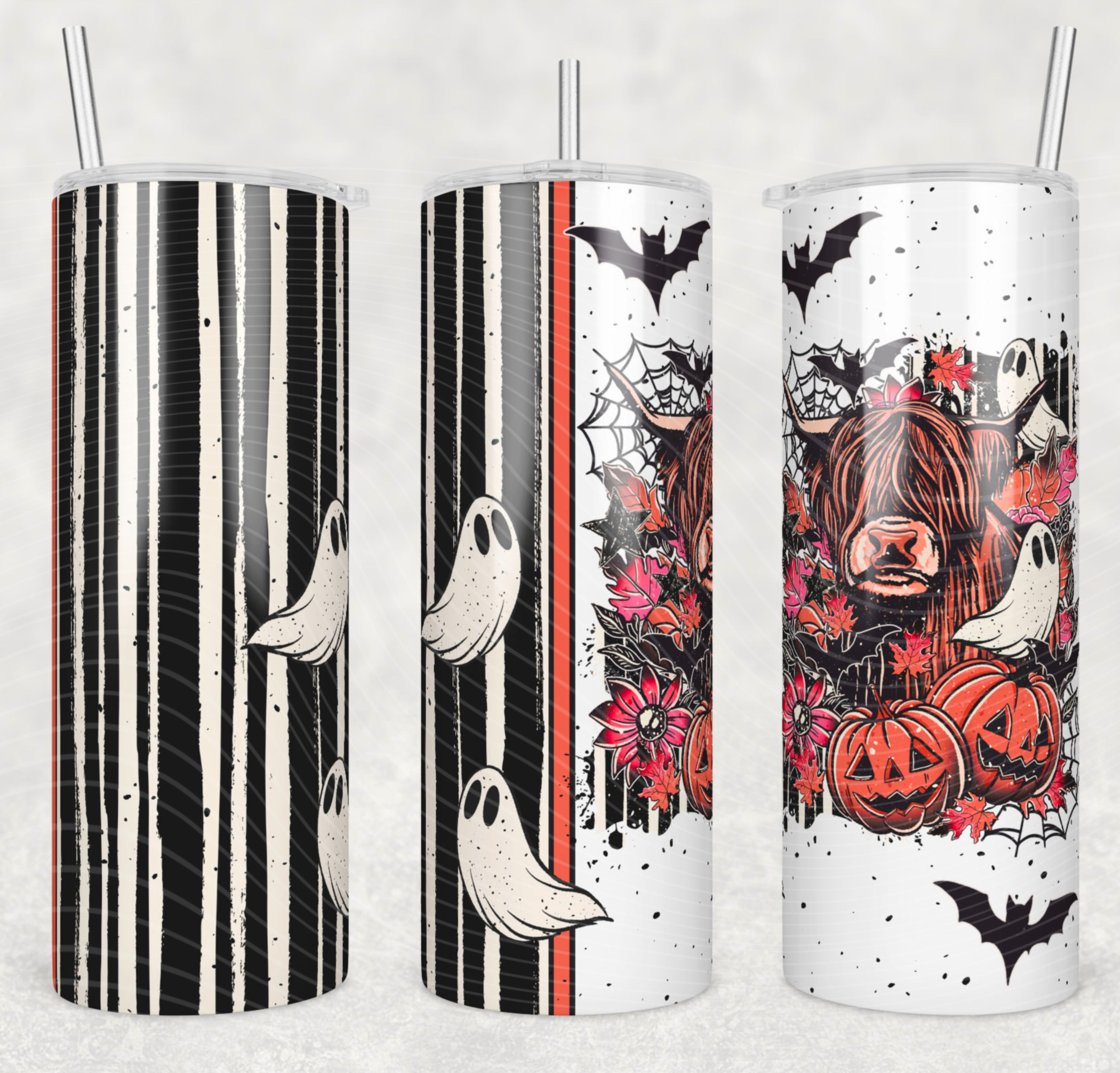 Spooky Highland Cow Tumbler