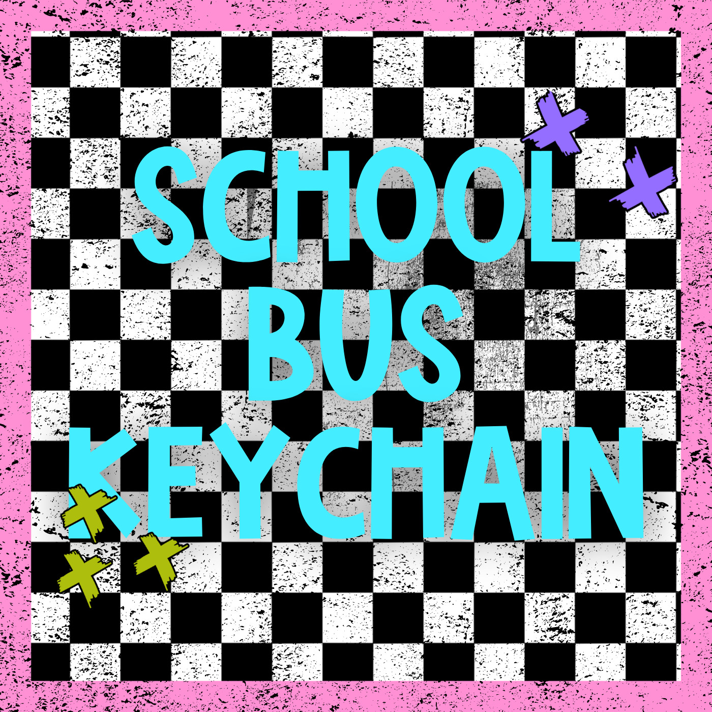 School Bus Keychain Blank