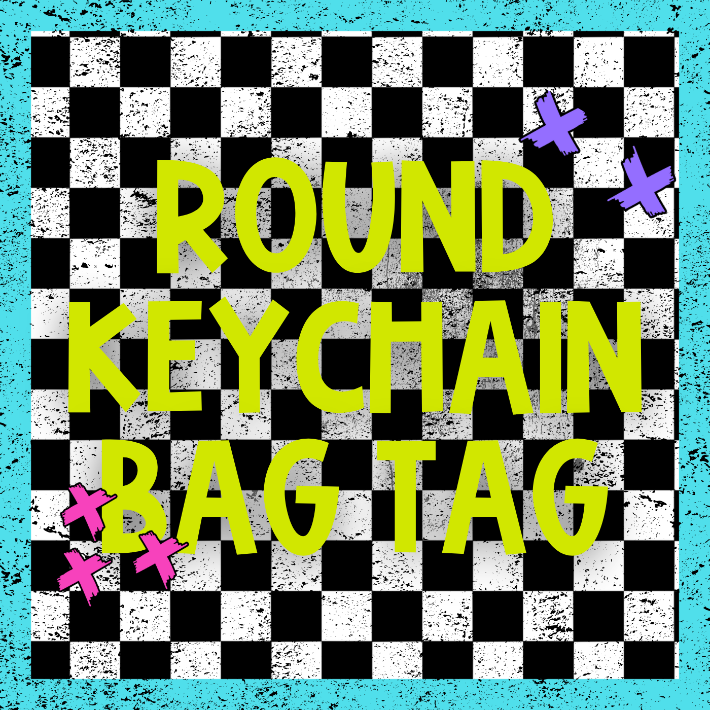 Circle Keychain/ Bag Tag Blank