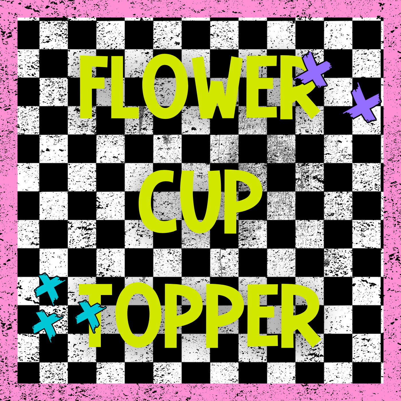 Flower Cup Topper Acrylic Blank