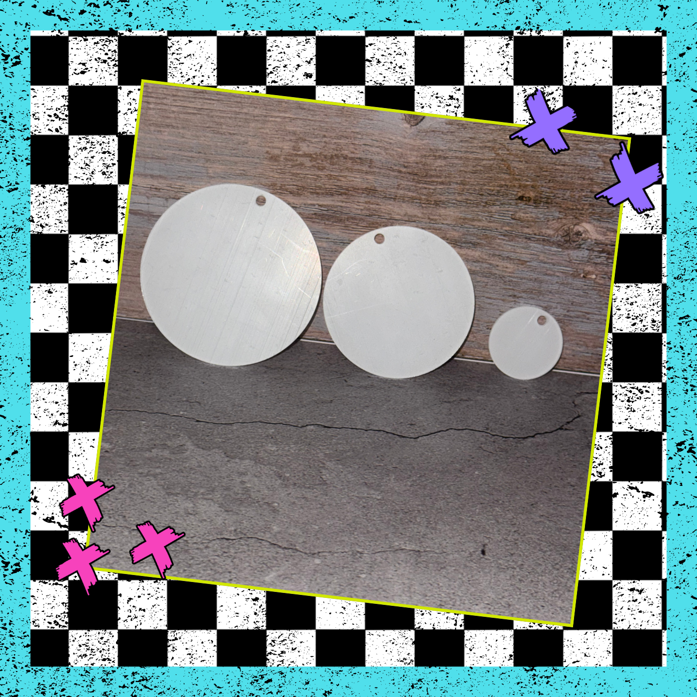 Circle Keychain/ Bag Tag Blank