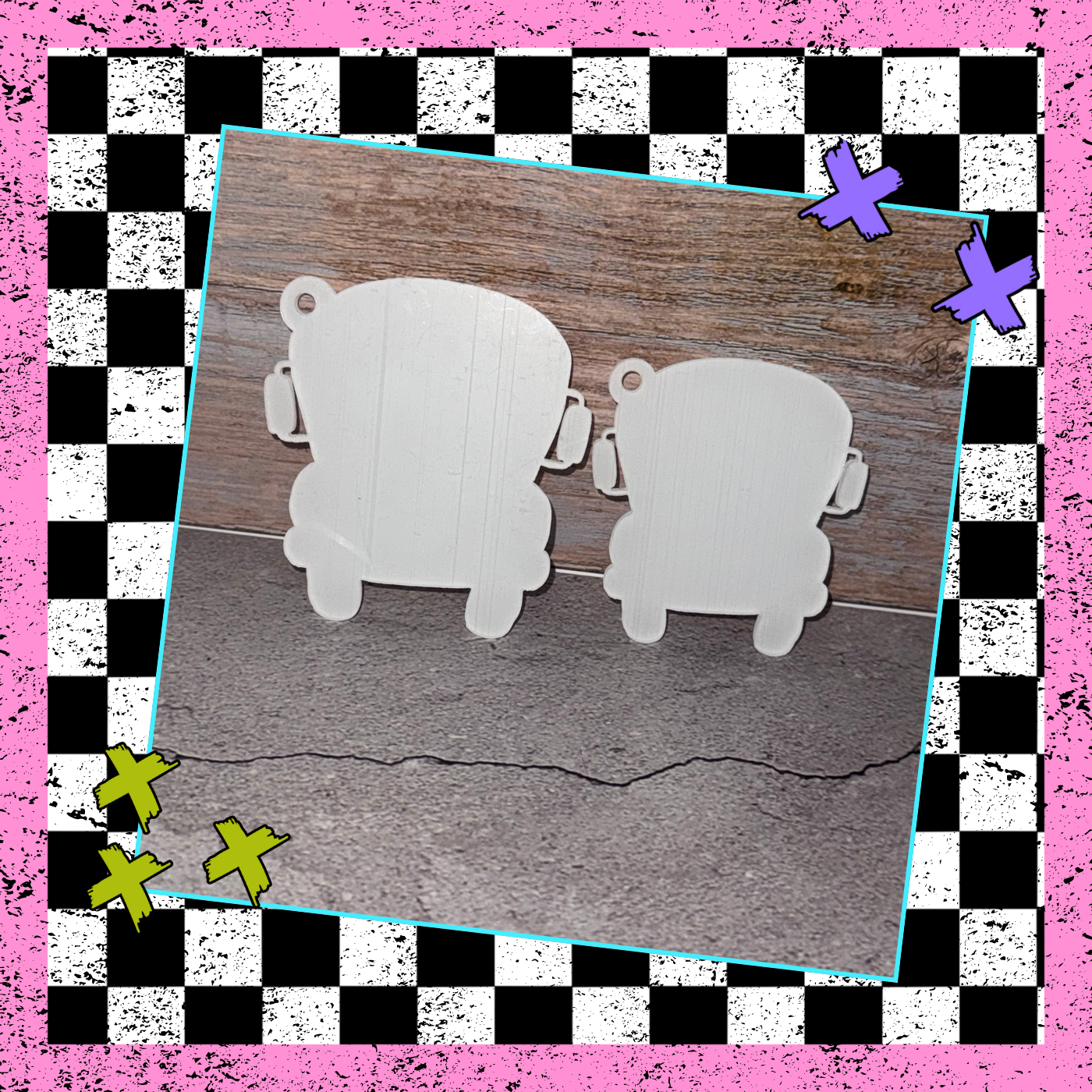 School Bus Keychain Blank