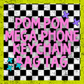 Pom Pom & Megaphone Keychain/ Bag Tag Blank