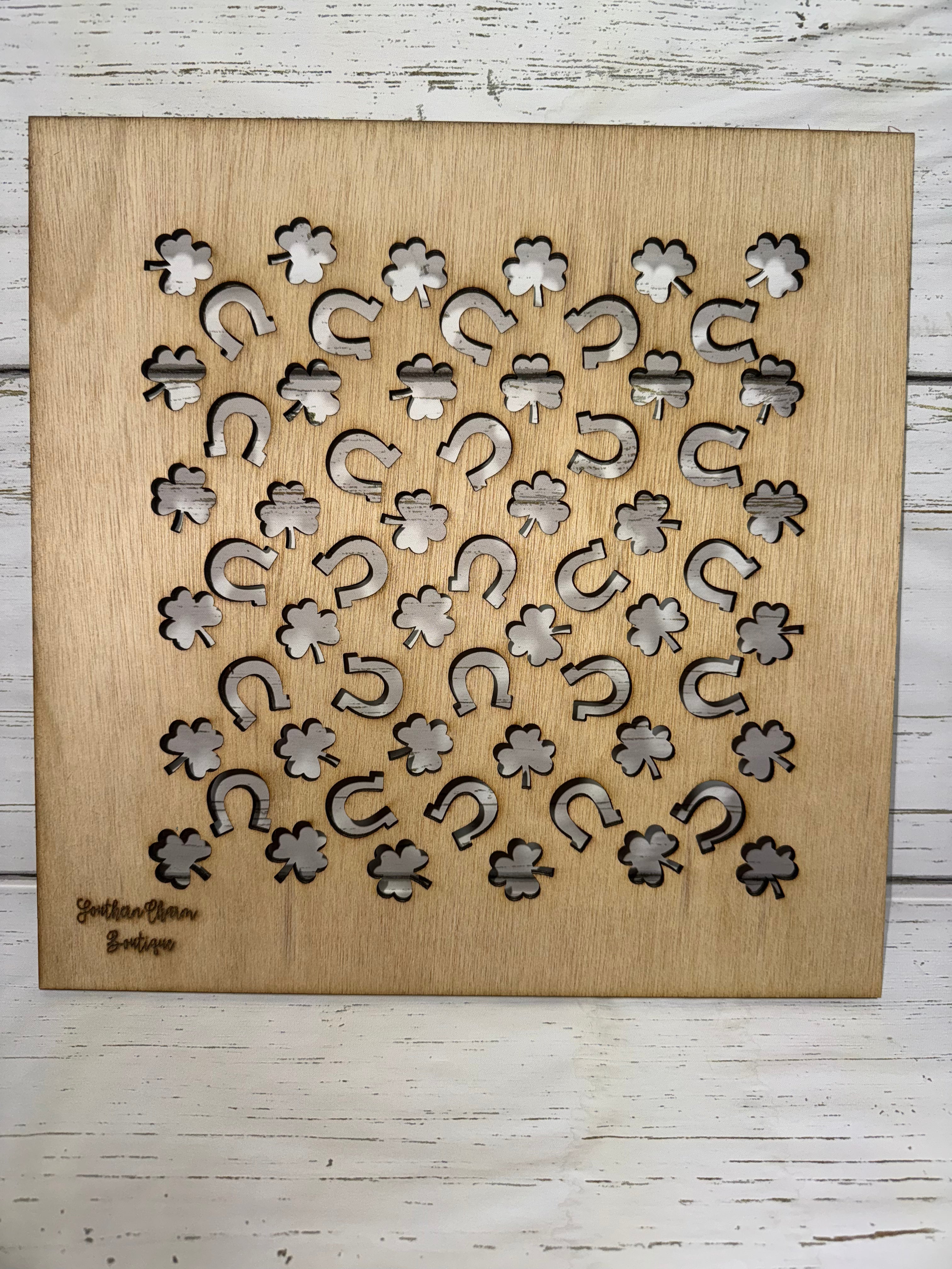 Horse Shoe/Clover Stencil