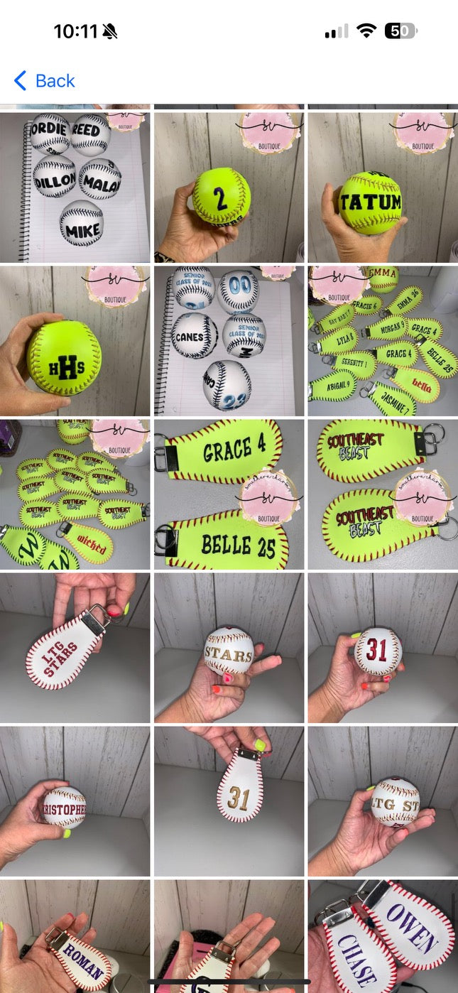 Softball Embroidered