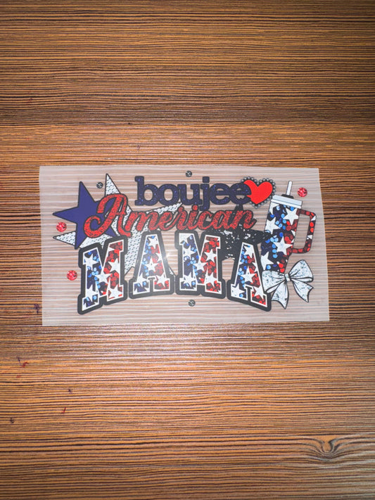 Boujee American Mama Faux Hat Patch